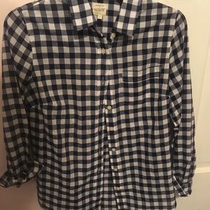 Petite Small J Crew Gingham Button Down